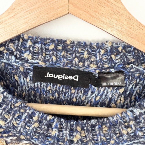 Desigual metallic hybrid chunky knit pullover - Picture 5 of 7